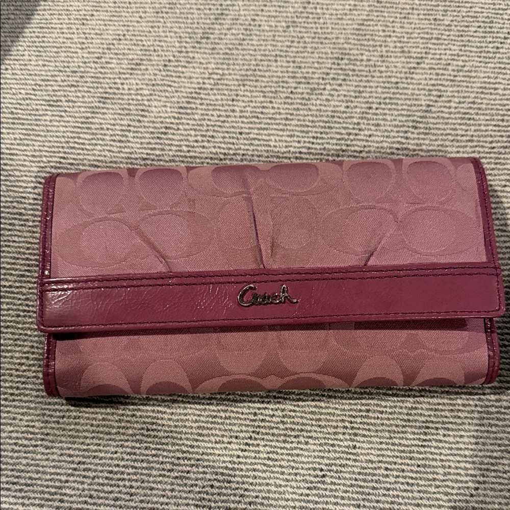 Coach Mauve Signature Wallet
